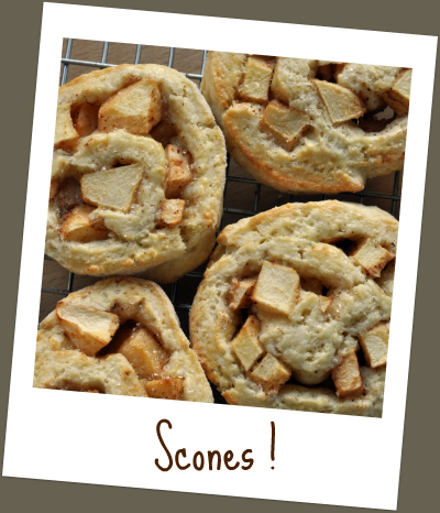 Scones roules pommes diapo vue 1