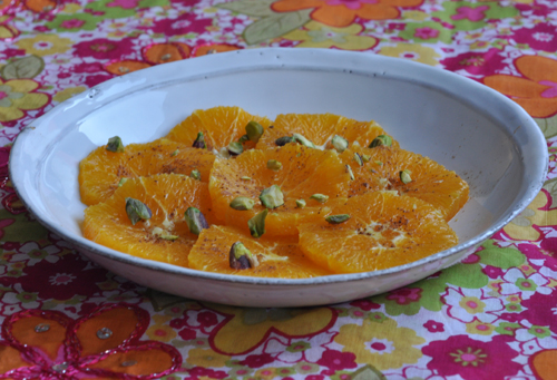 Salade oranges truvia et epices vue 1