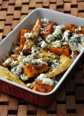 Potimarron et panais rotis au saint maure de touraine vue 1