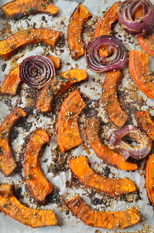 Potimarron roti anis sesame miel